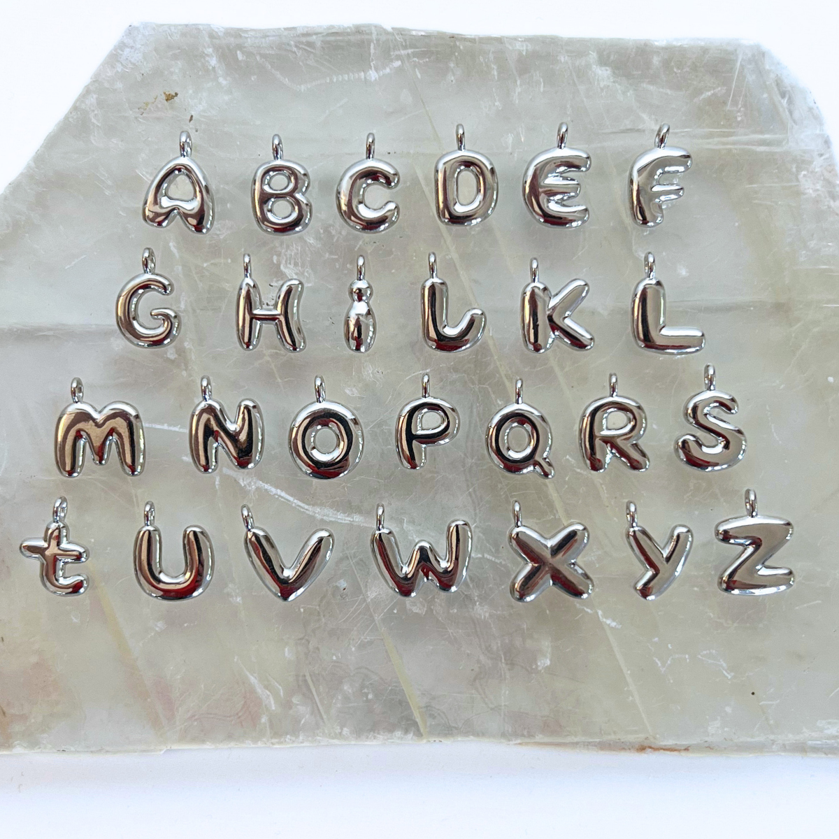 Virtual Charm Bar | Bubble Letter Necklace
