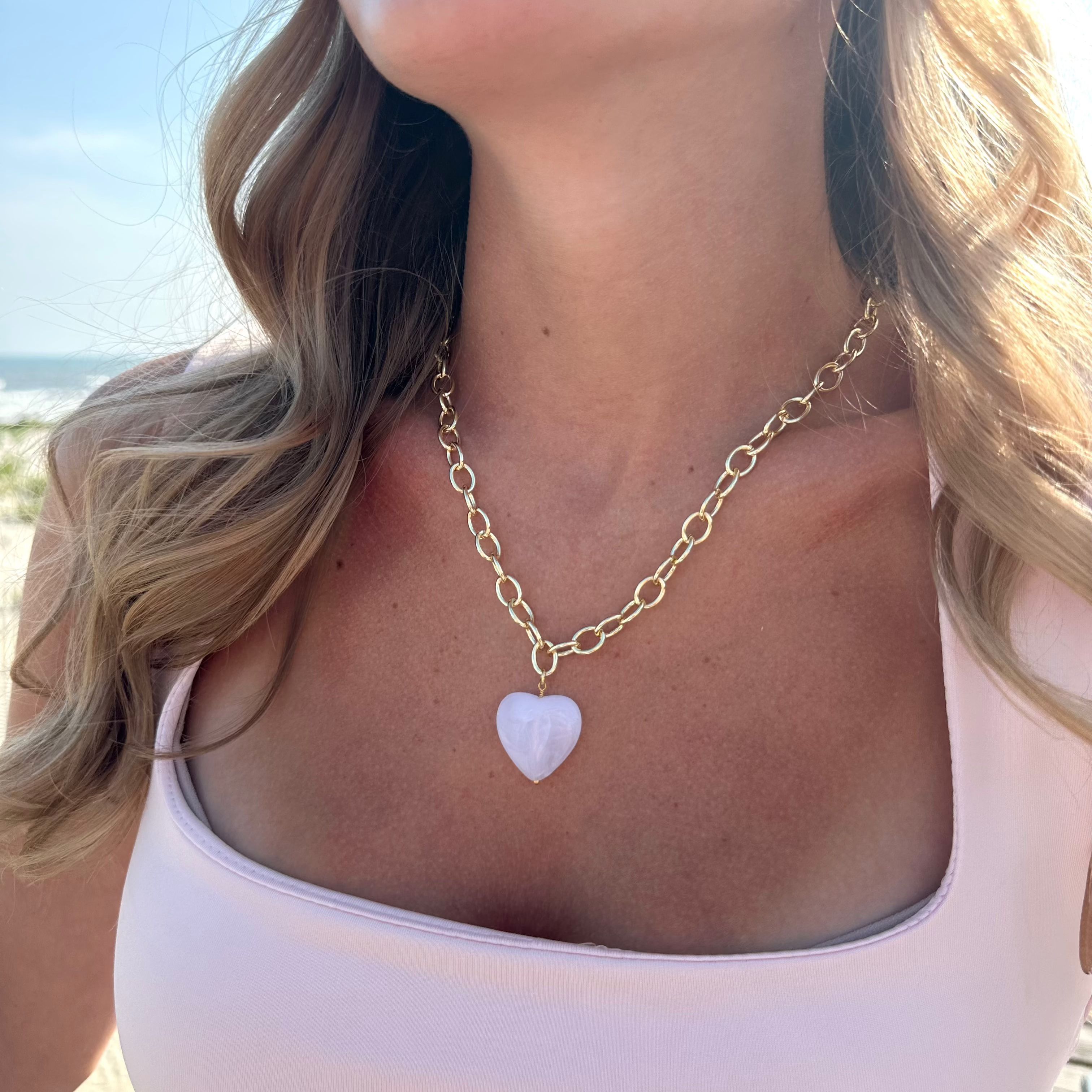 Cable Heart Necklace