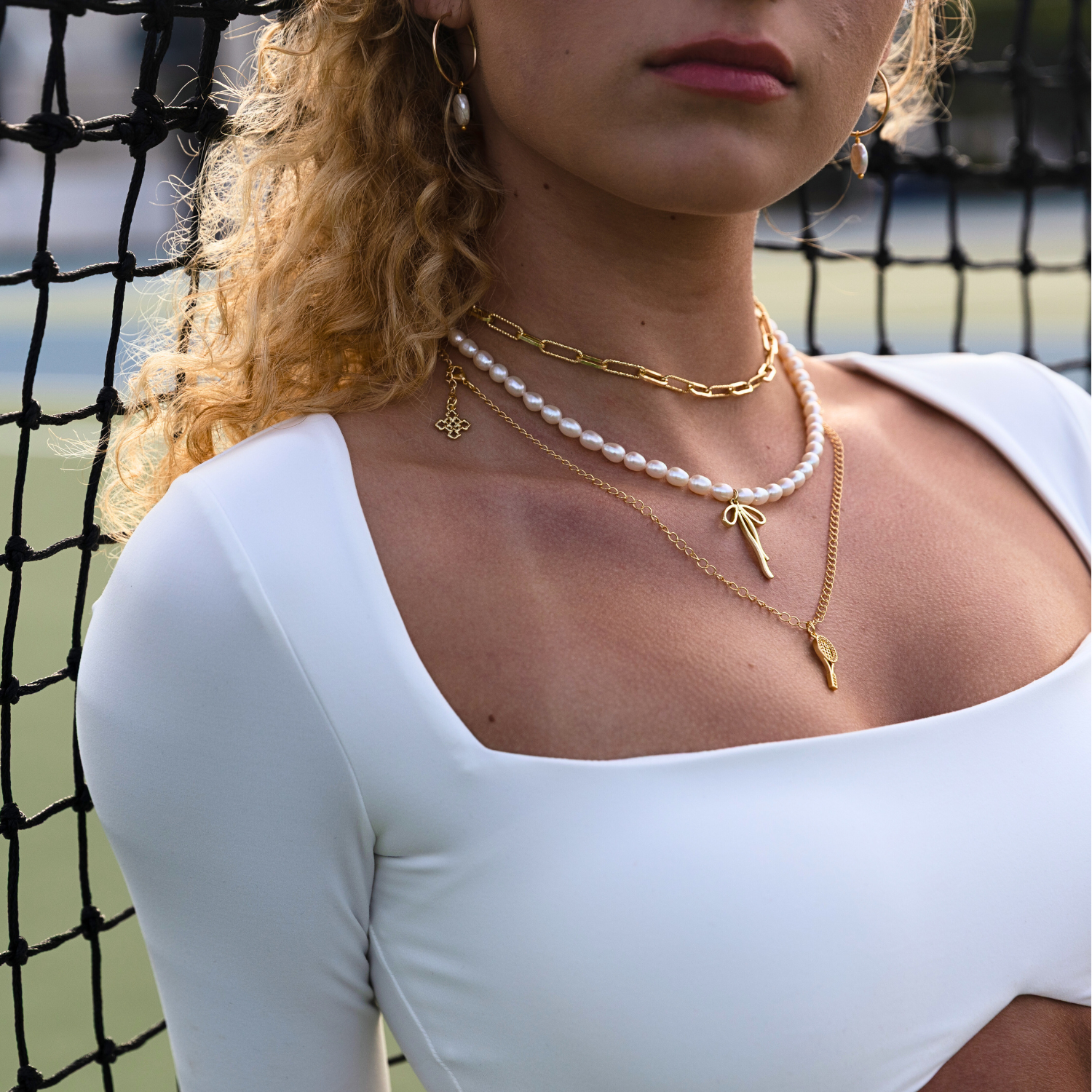 Virtual Charm Bar | Textured Paper Clip Necklace