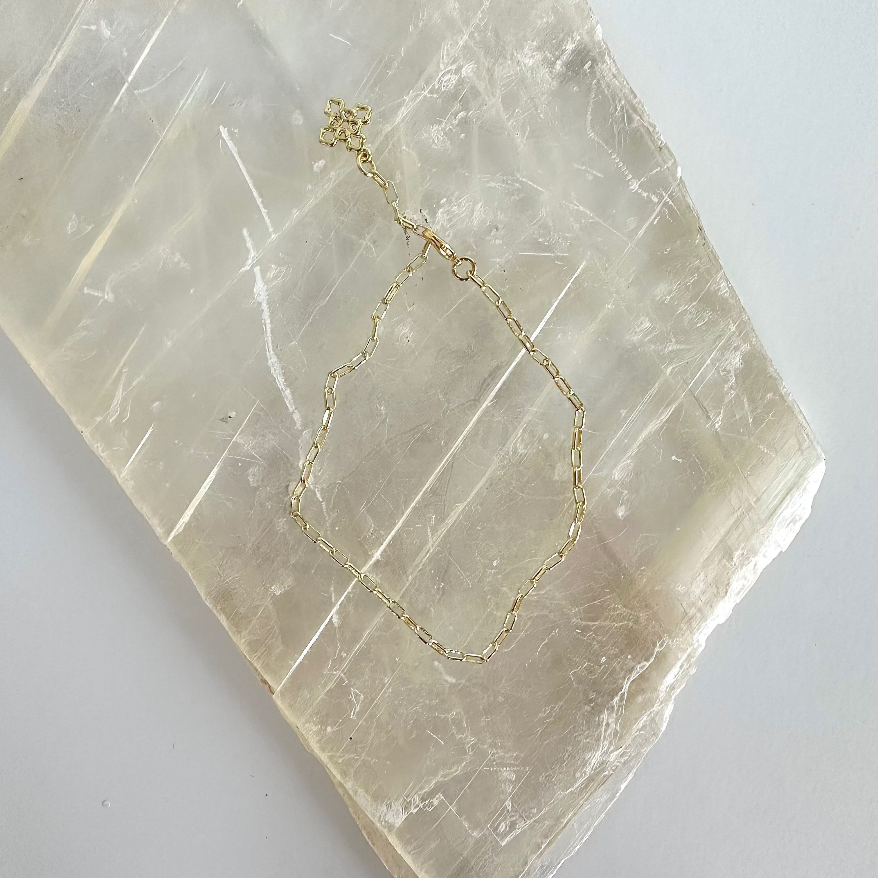 Mini Paper Clip Anklet