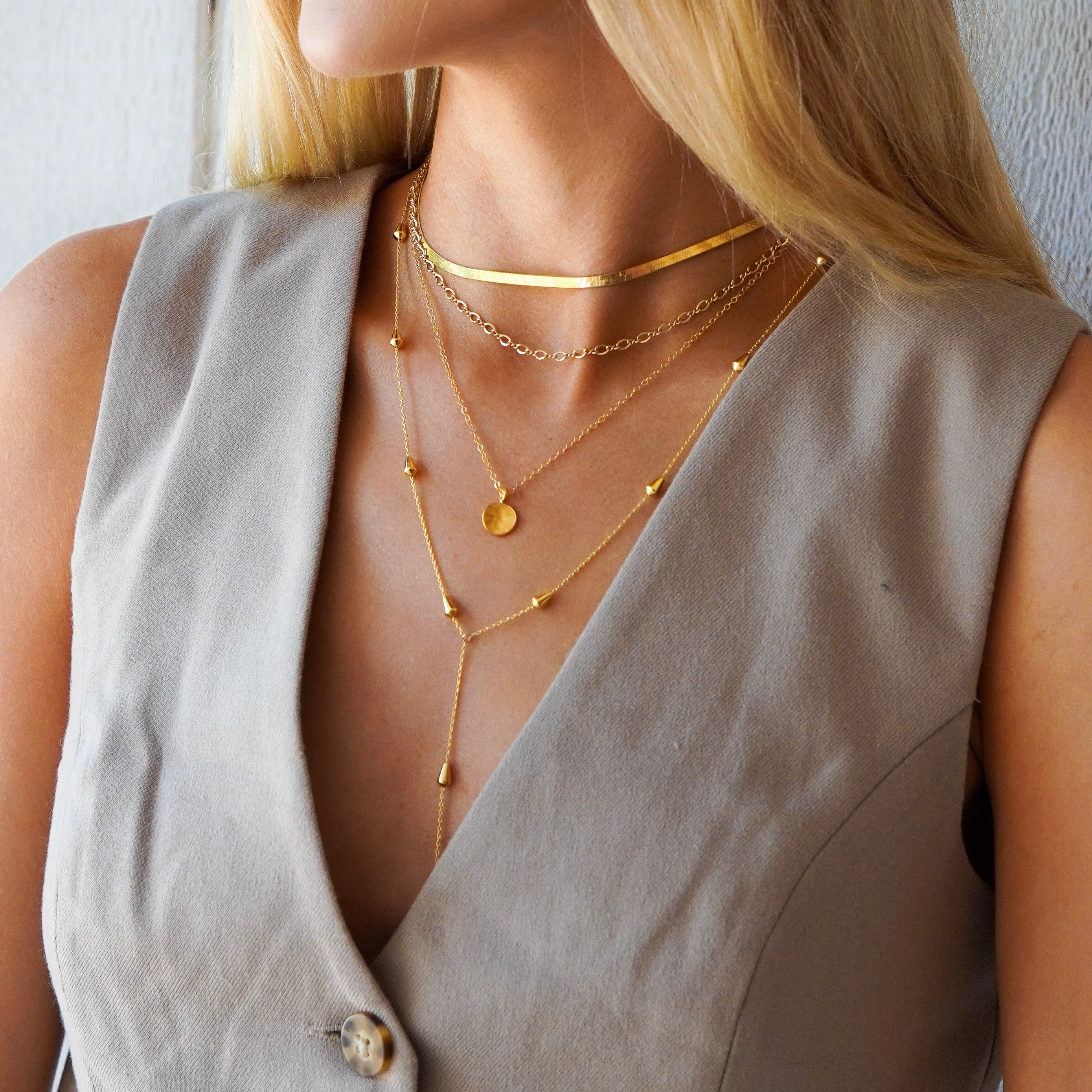 Hammered Dot Necklace