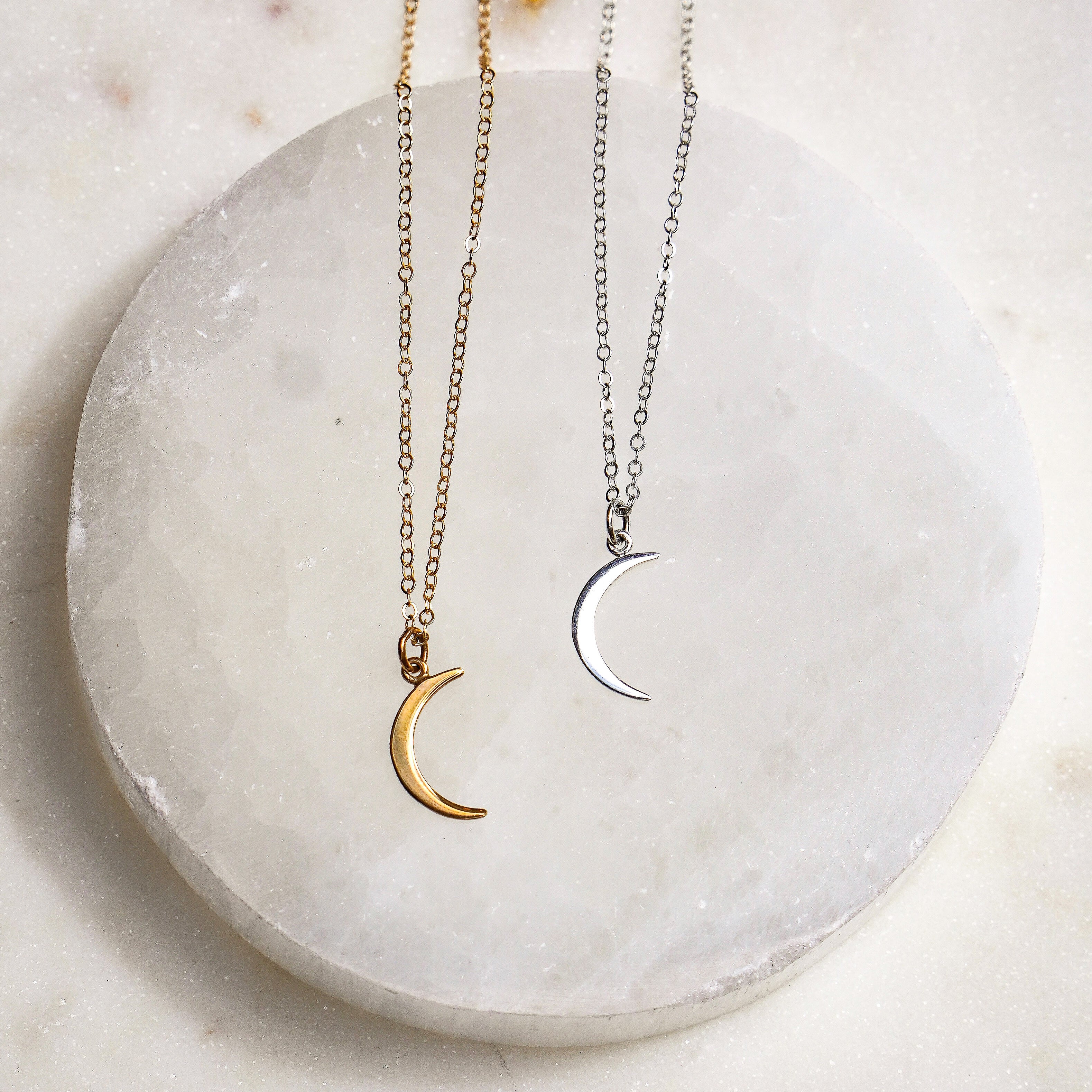 Mini Moon Pendant Necklace