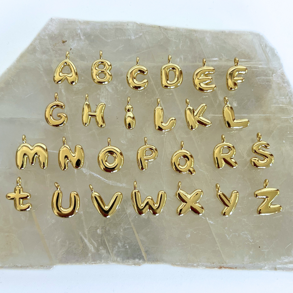 Virtual Charm Bar | Bubble Letter Necklace
