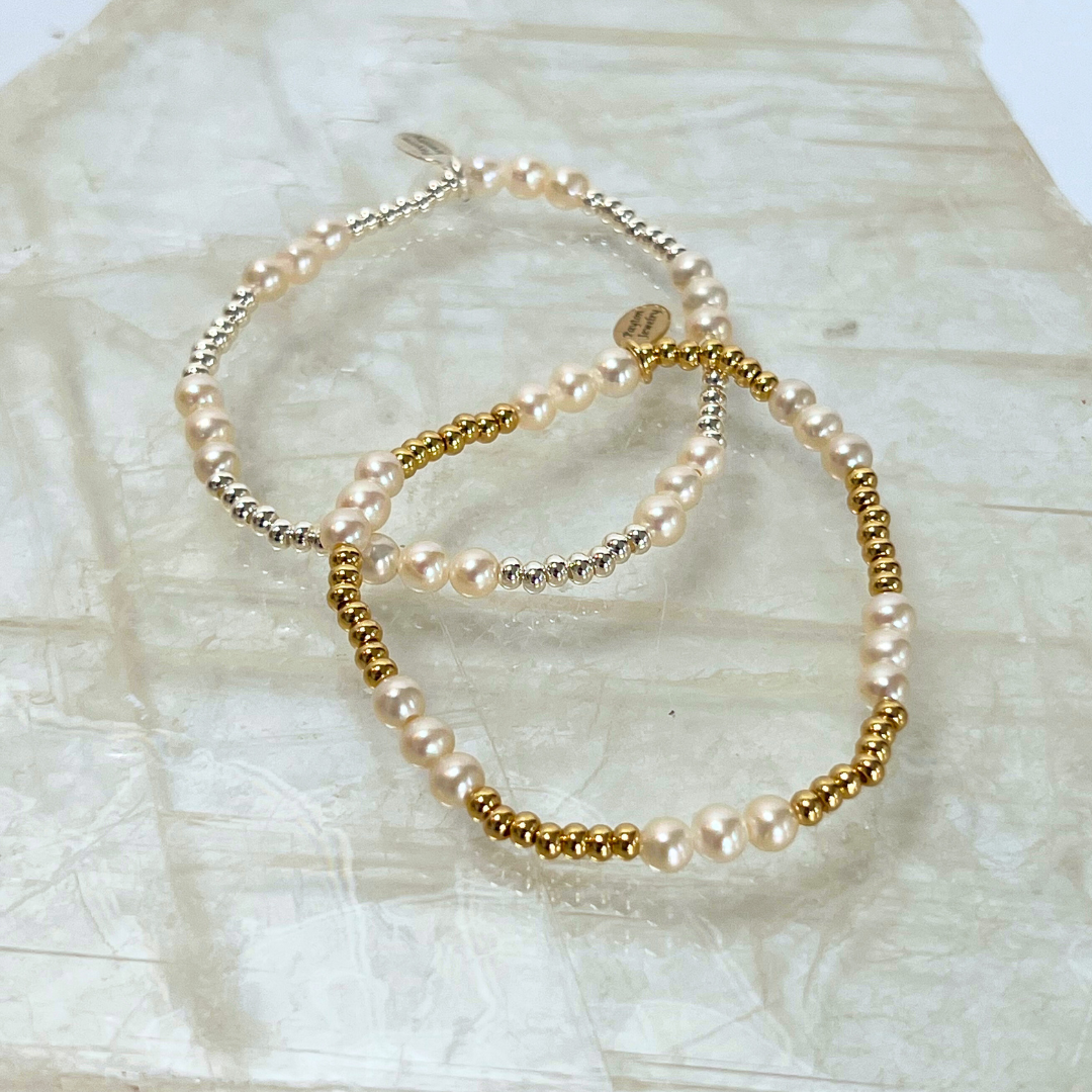 Triple Pearl Beaded Bracelet