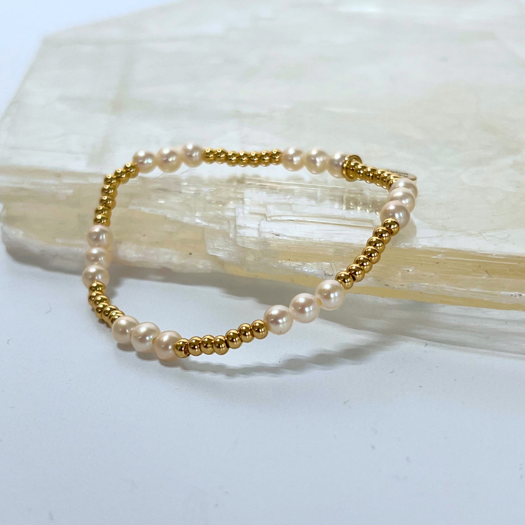 Triple Pearl Beaded Bracelet