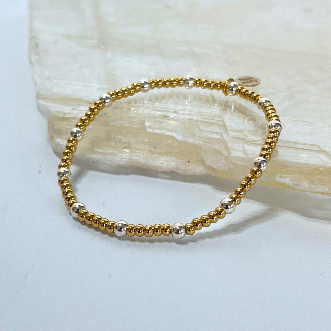 3|4|3 Mixed Metal Bracelet