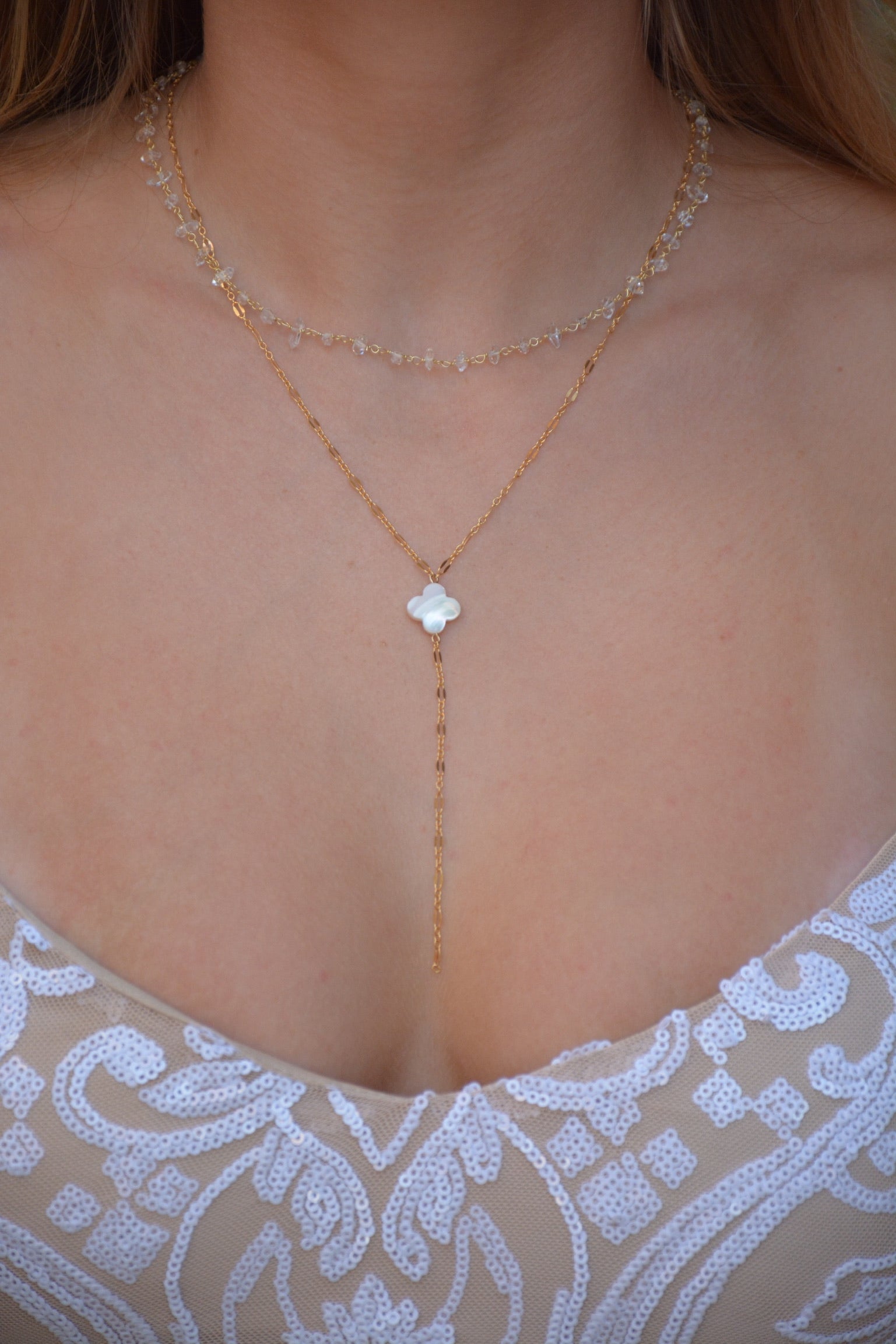 Clover Drop Necklace
