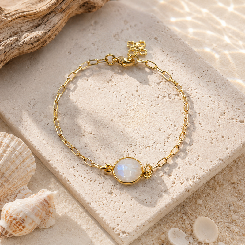 Bayside Bezel Paperclip Bracelet