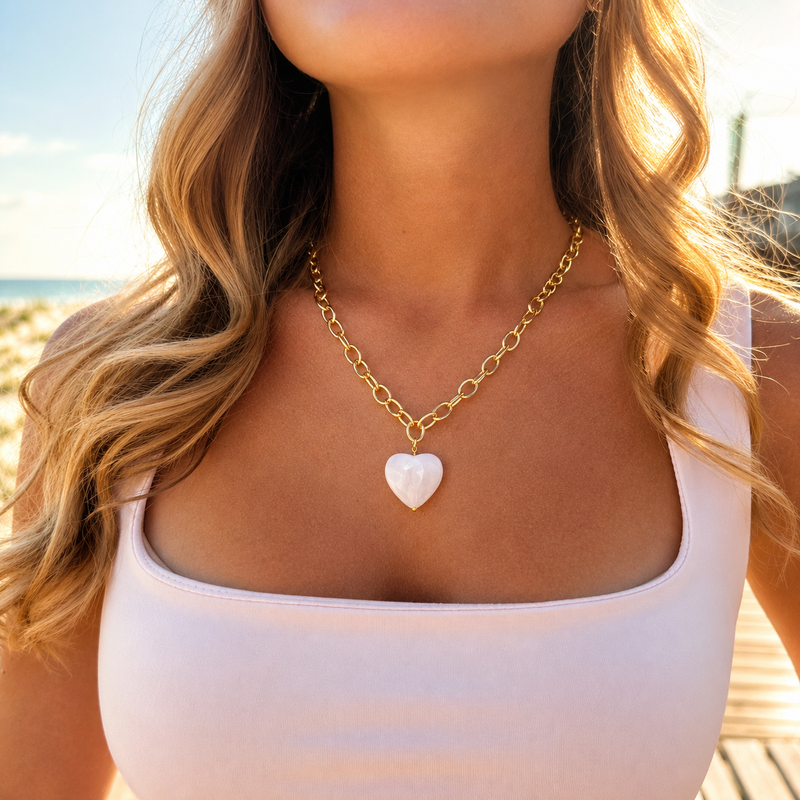 Cable Heart Necklace