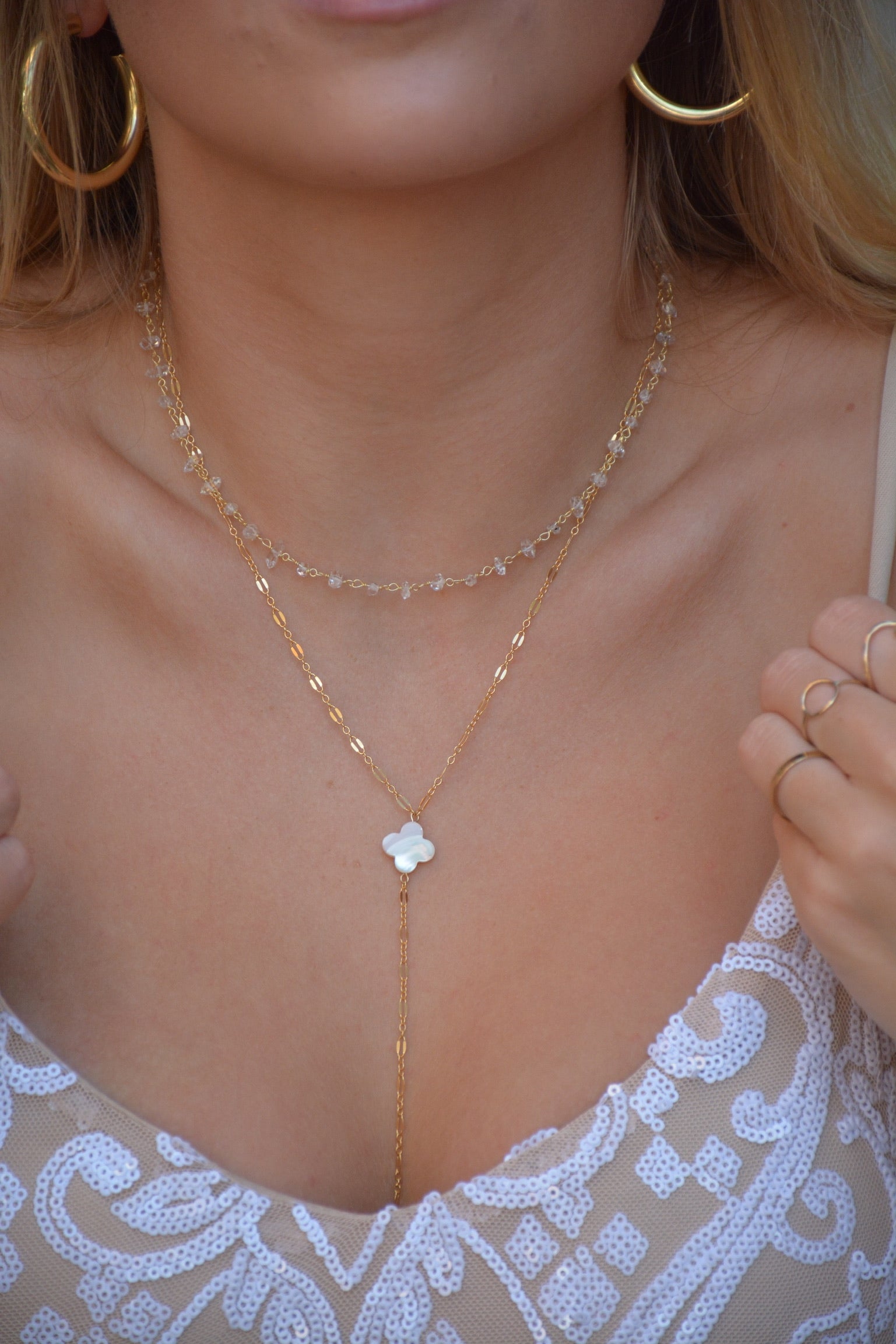 Payton Clover Drop Necklace