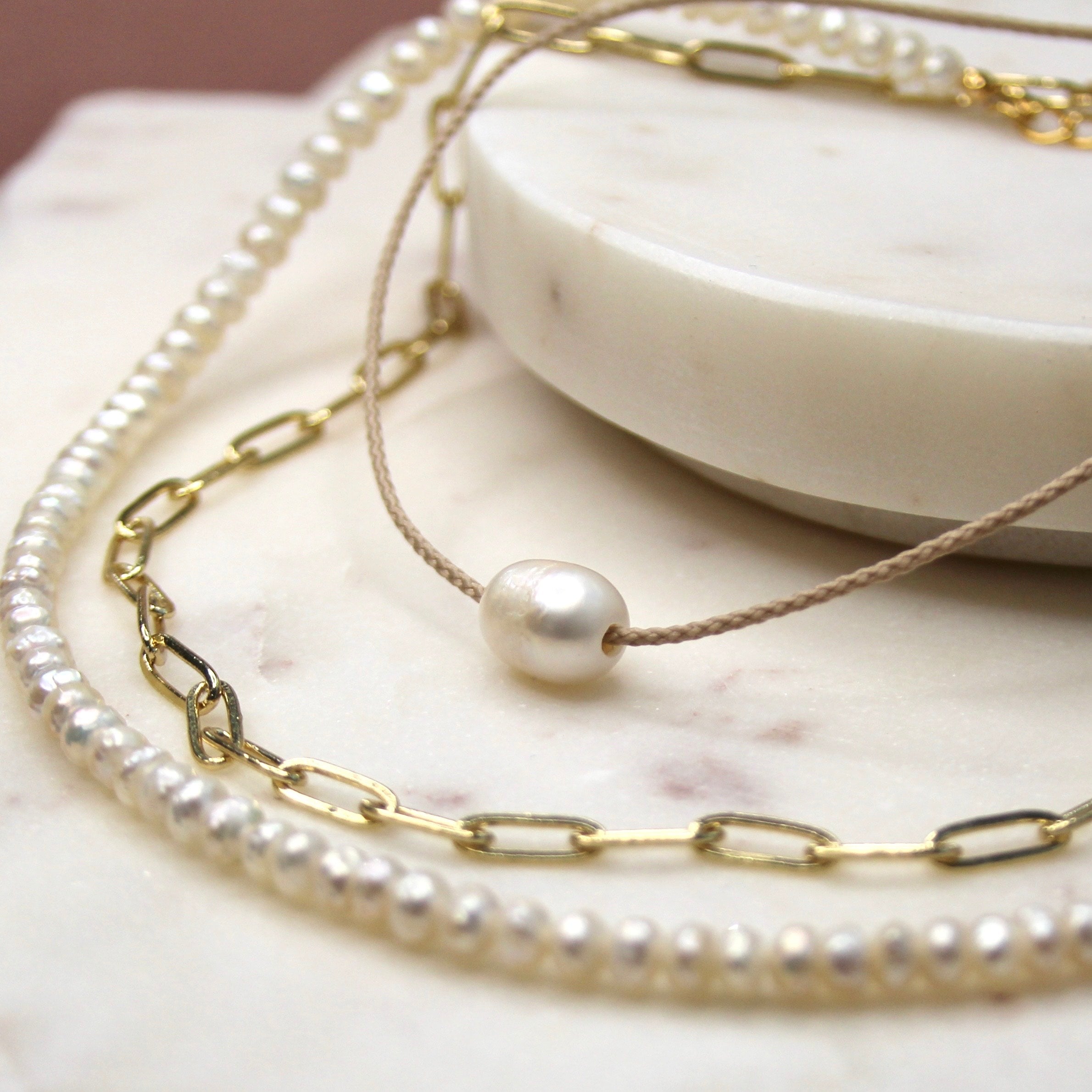 Summer Cord Pearl Choker