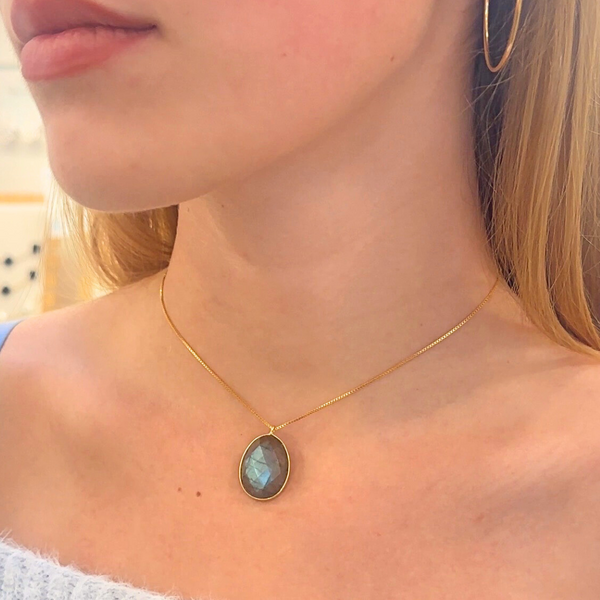 Labradorite Slider Necklace