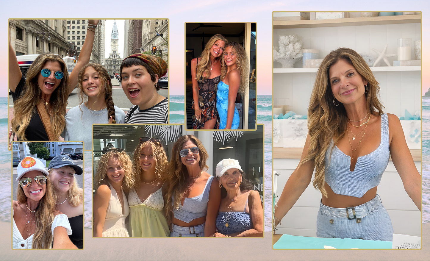 This is a photo collage of various pictures of Kristi Payton and her family.