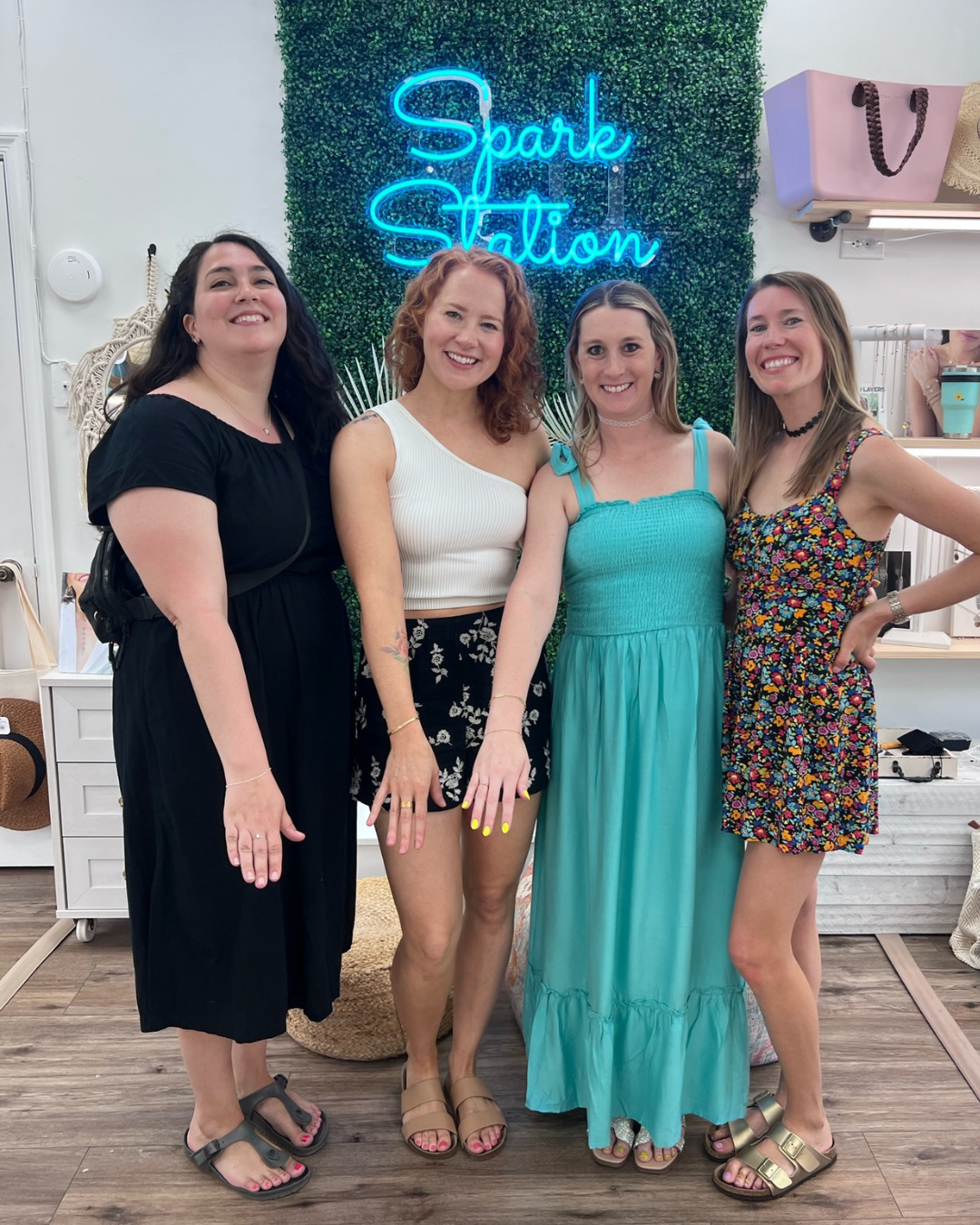 girlfriends with permanent bracelets at Payton Jewelry in Cape May.