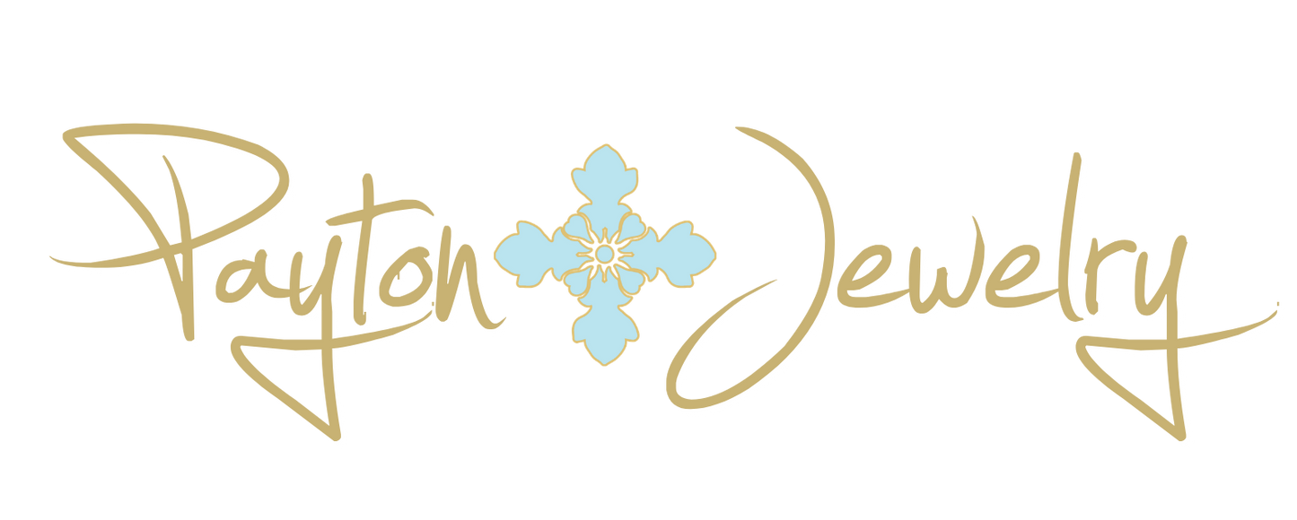 Logo for Payton Jewelry with a decorative cross on a white background