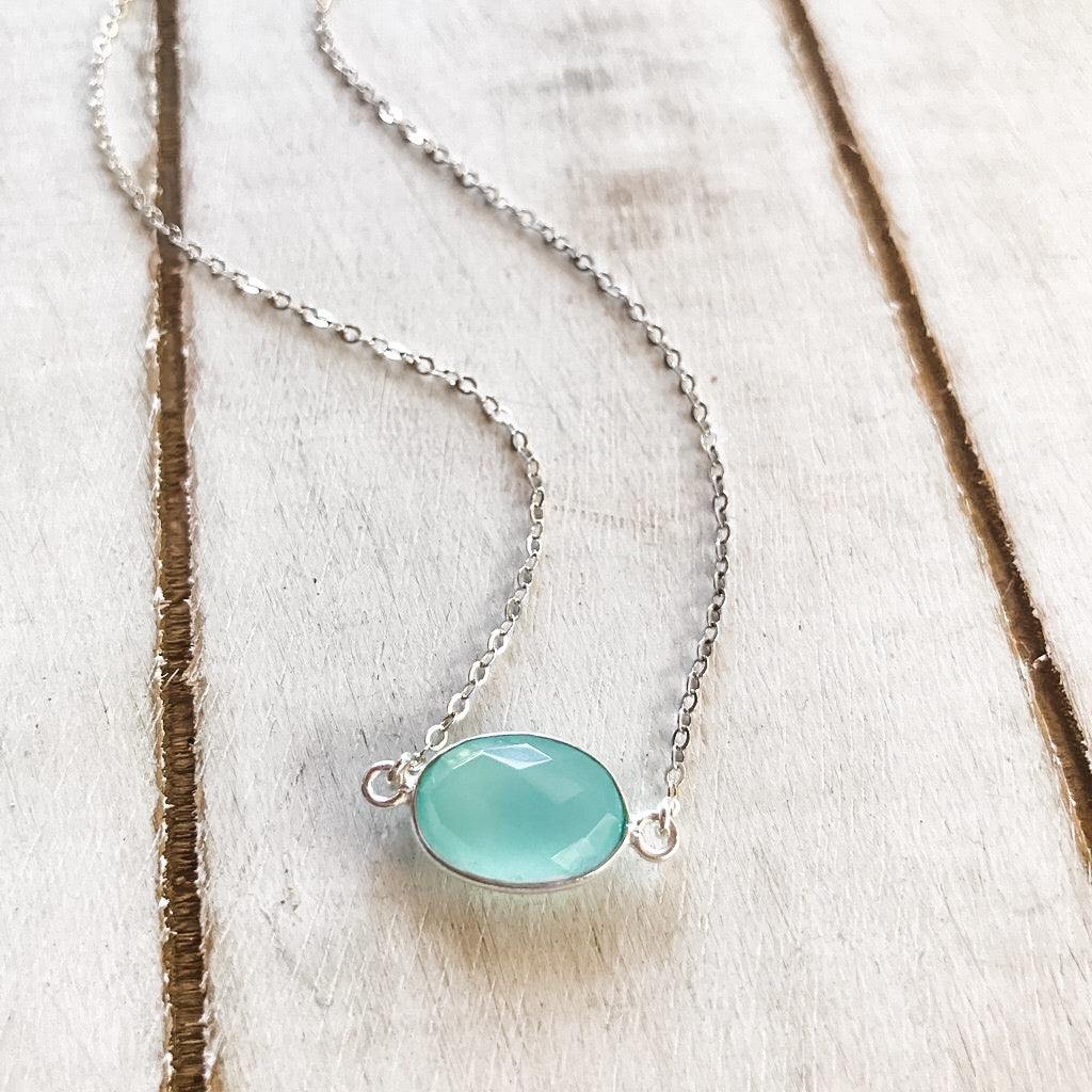 Seafoam Bezel Necklace