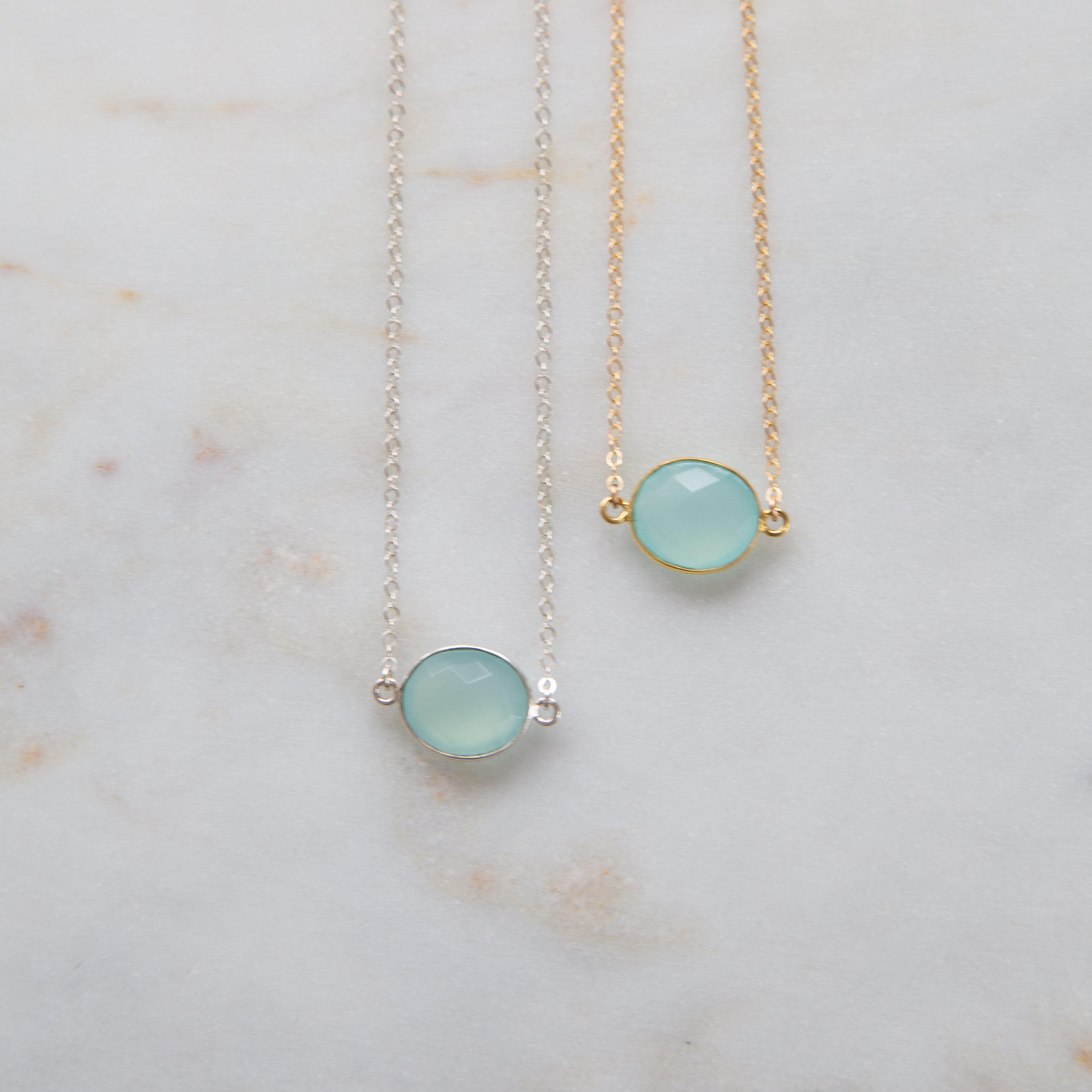 Seafoam Bezel Necklace