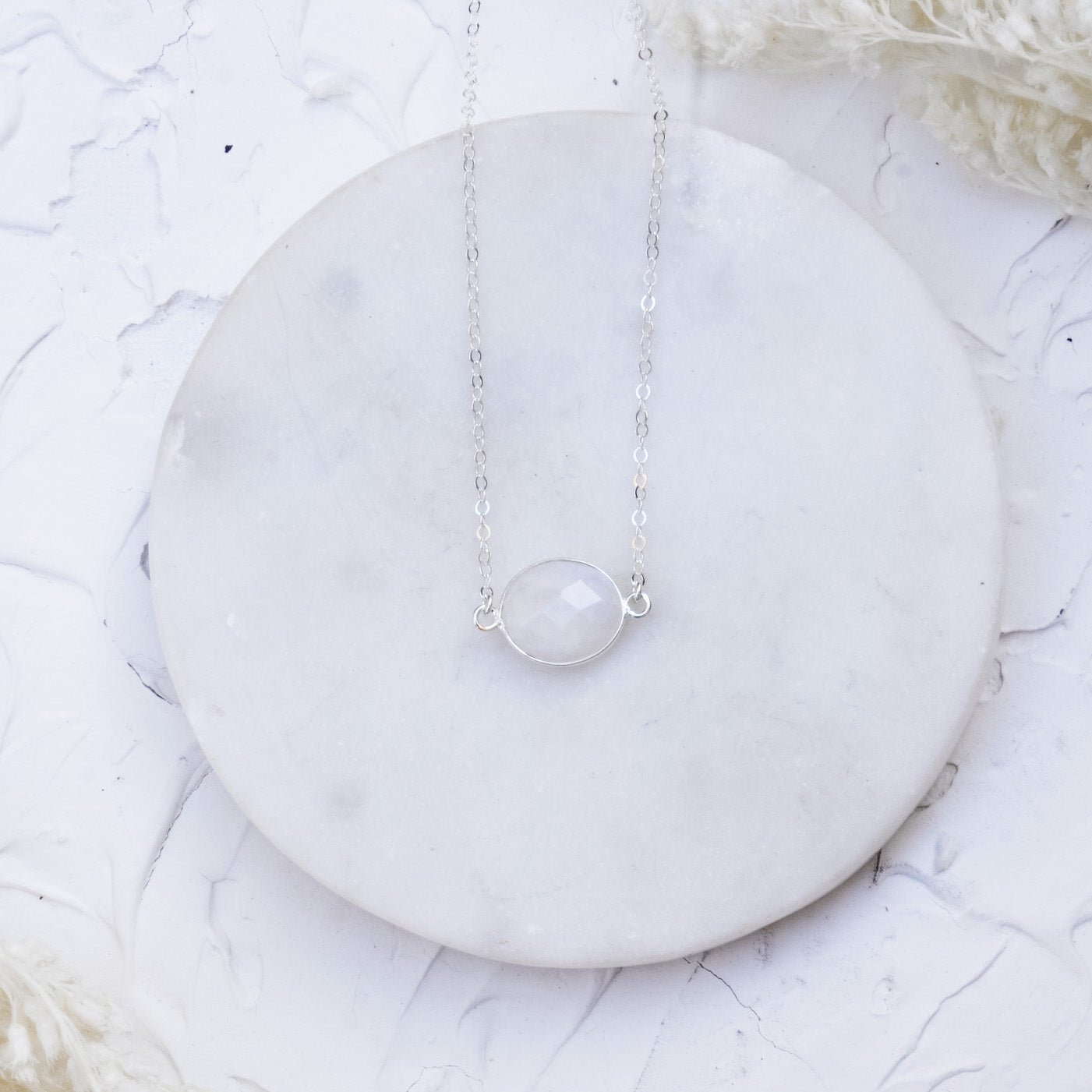 Moonstone Bezel Necklace